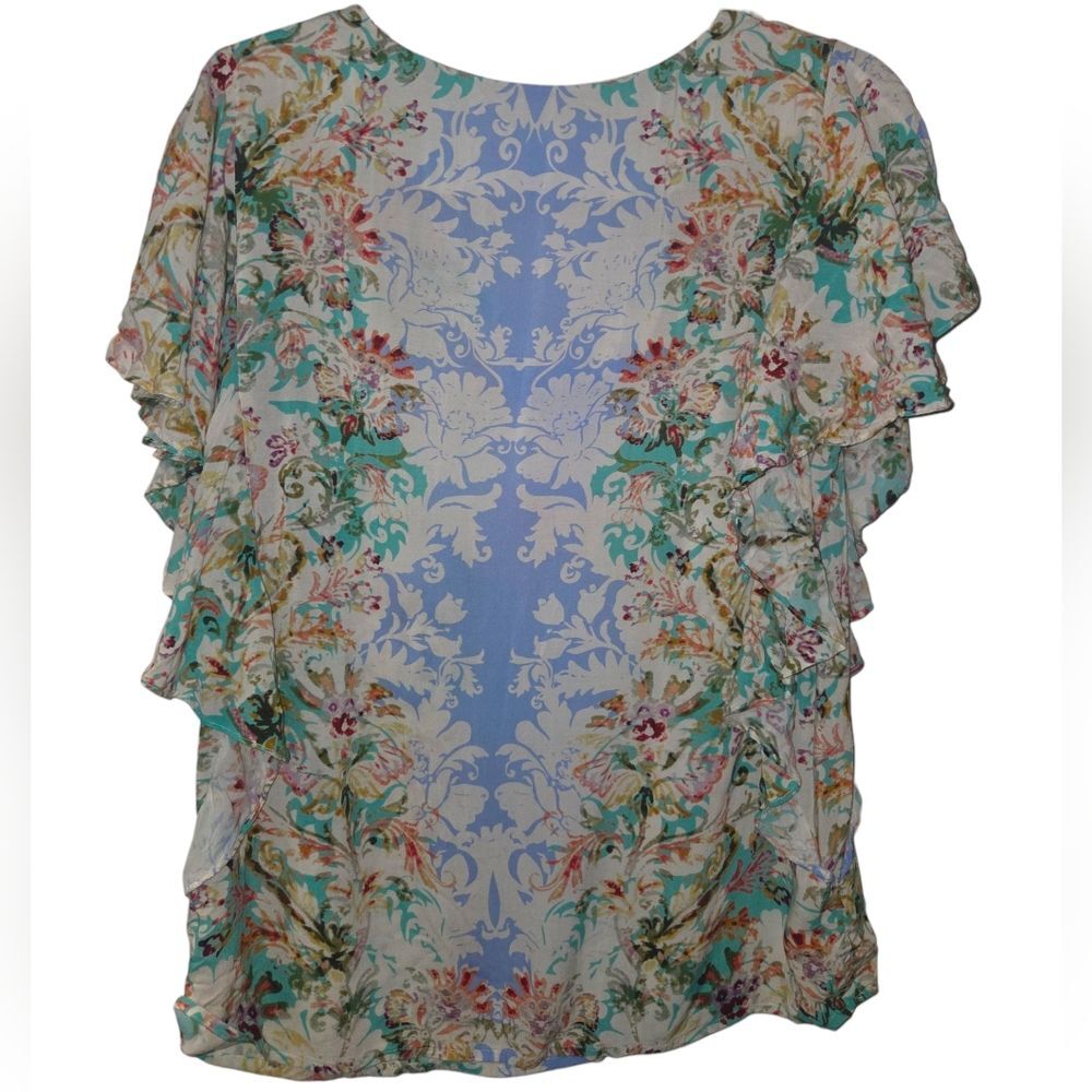 Sundance Arabella Flutter Sleeve Floral Blouse - Picture 3 of 13